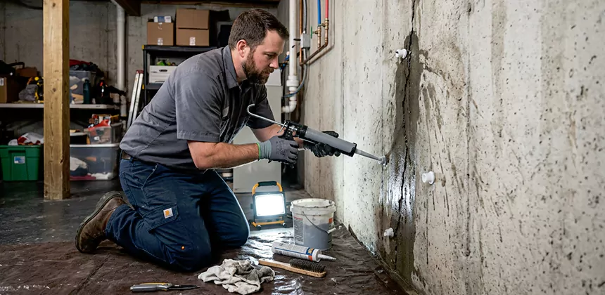 Basement Leak Repair From Inside in Haltom City